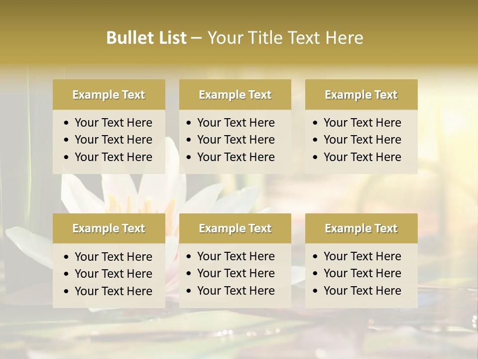 Lily Background Bloom PowerPoint Template