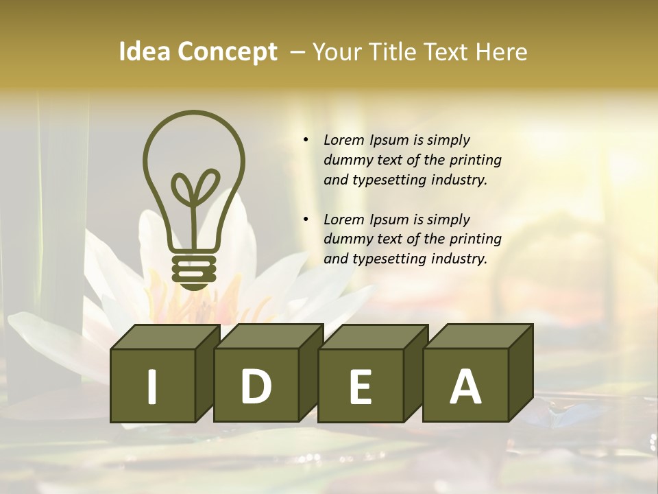 Lily Background Bloom PowerPoint Template