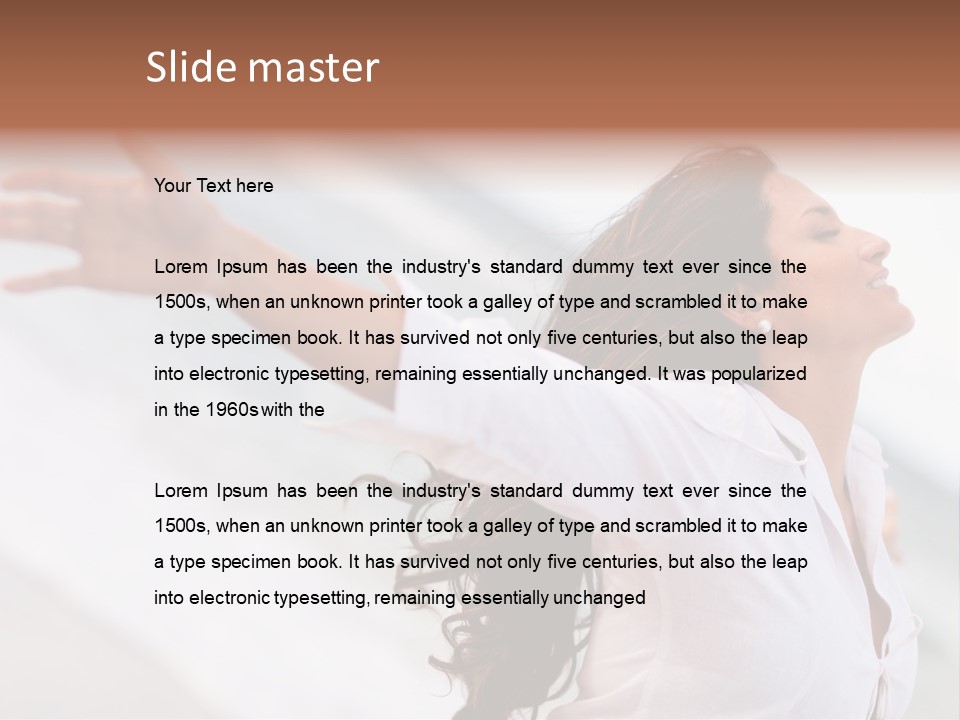 Nature Woman Beach PowerPoint Template