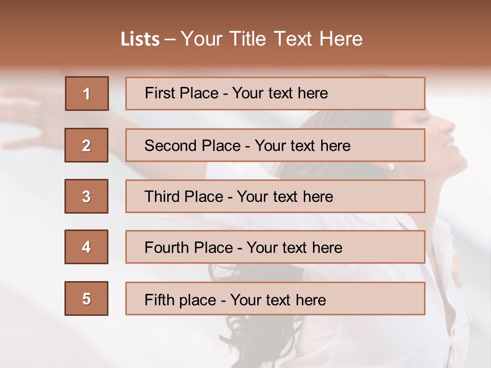 Nature Woman Beach PowerPoint Template