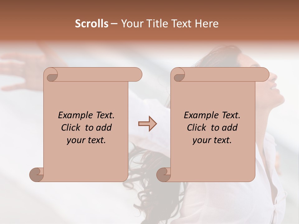 Nature Woman Beach PowerPoint Template
