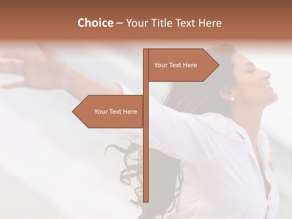 Nature Woman Beach PowerPoint Template