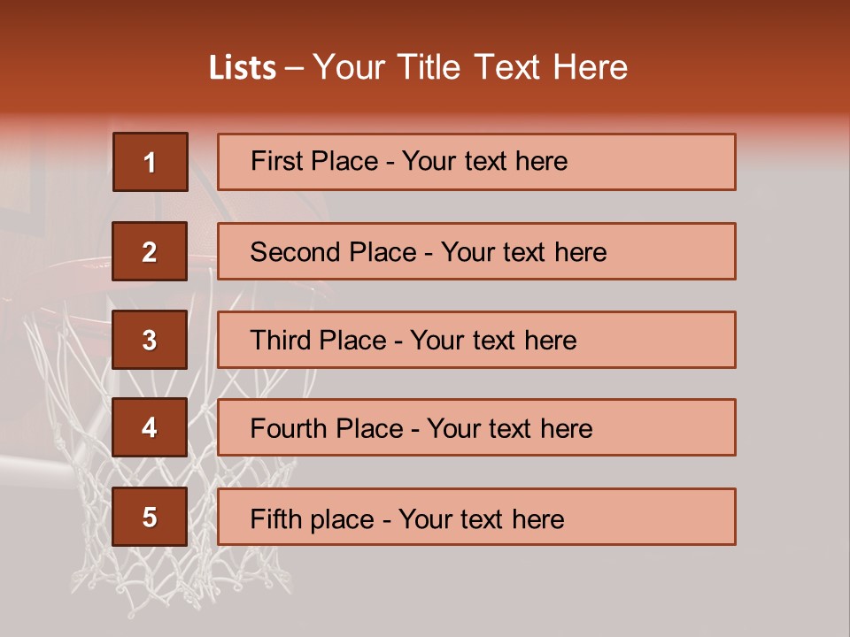 Hardwood Victory Triumph PowerPoint Template
