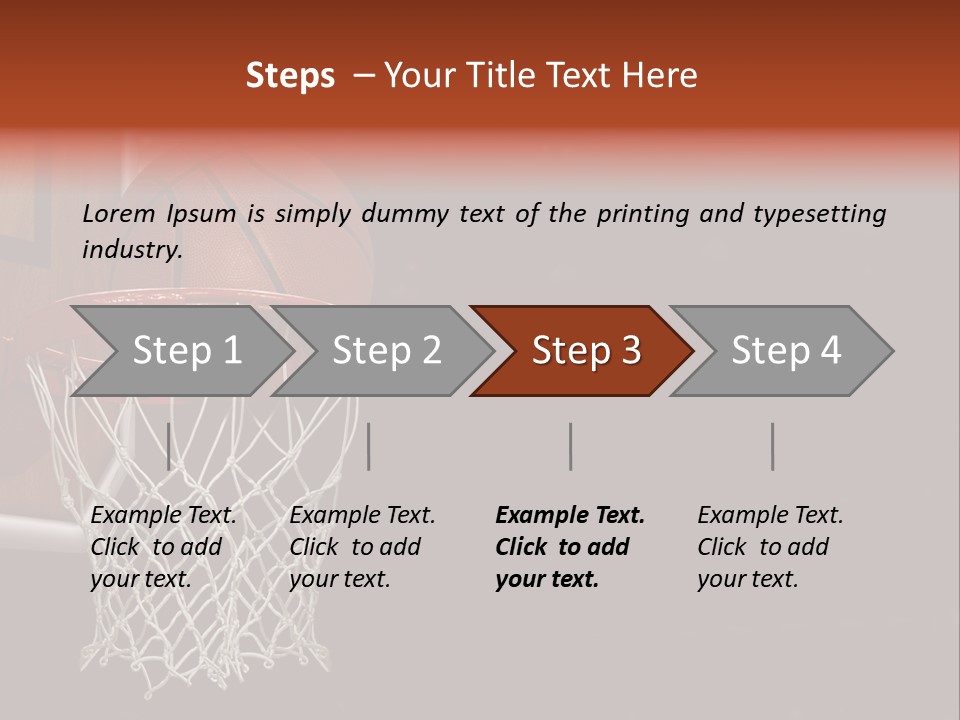 Hardwood Victory Triumph PowerPoint Template