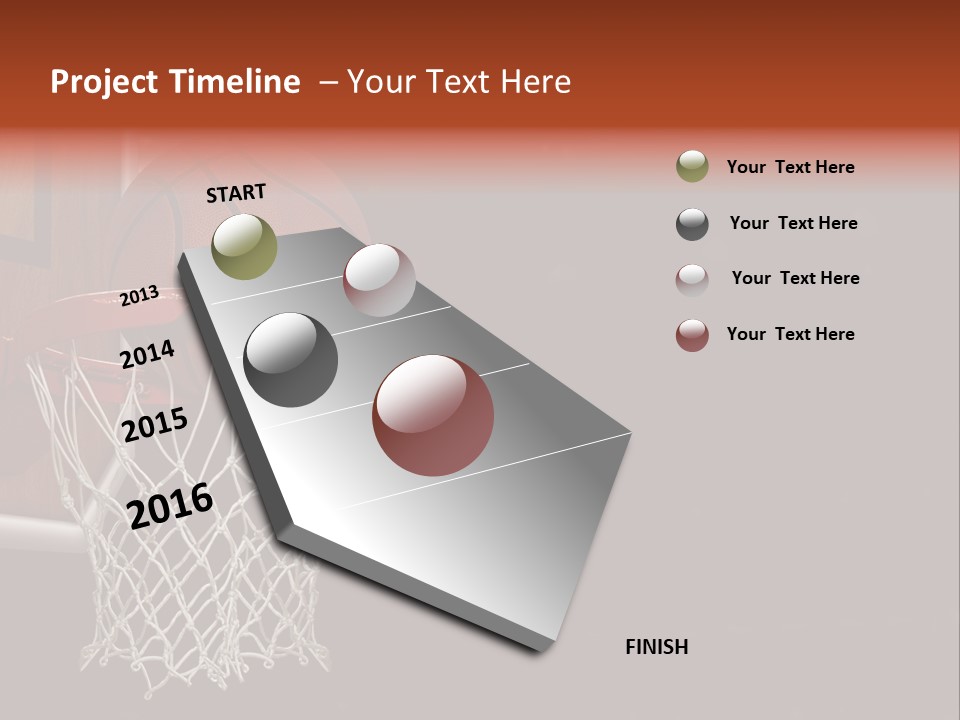 Hardwood Victory Triumph PowerPoint Template
