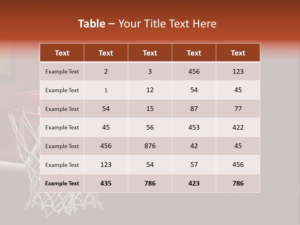 Hardwood Victory Triumph PowerPoint Template