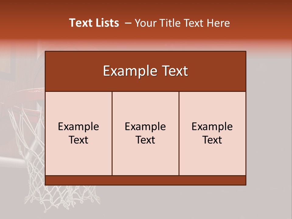 Hardwood Victory Triumph PowerPoint Template