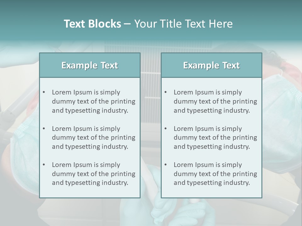 Experienced Work Dentist's Office PowerPoint Template