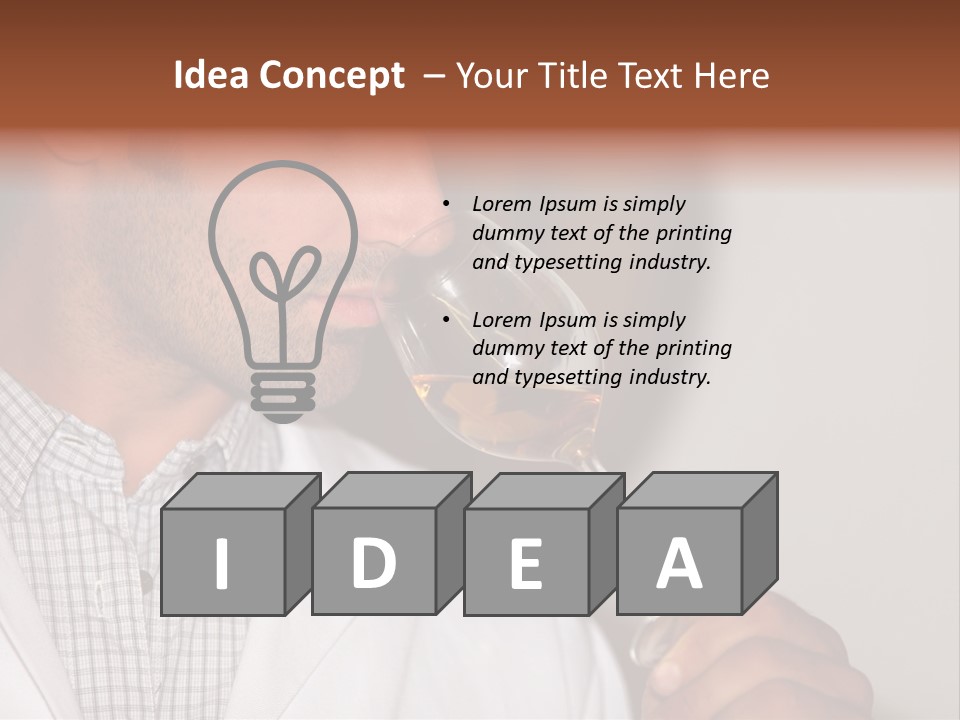 Brown Hair Taste Elegant PowerPoint Template