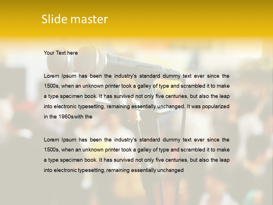 Scene People Center PowerPoint Template