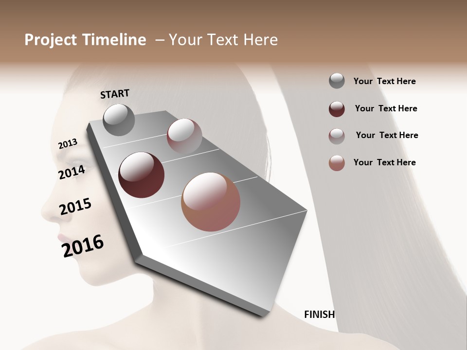 Long Luxury White PowerPoint Template