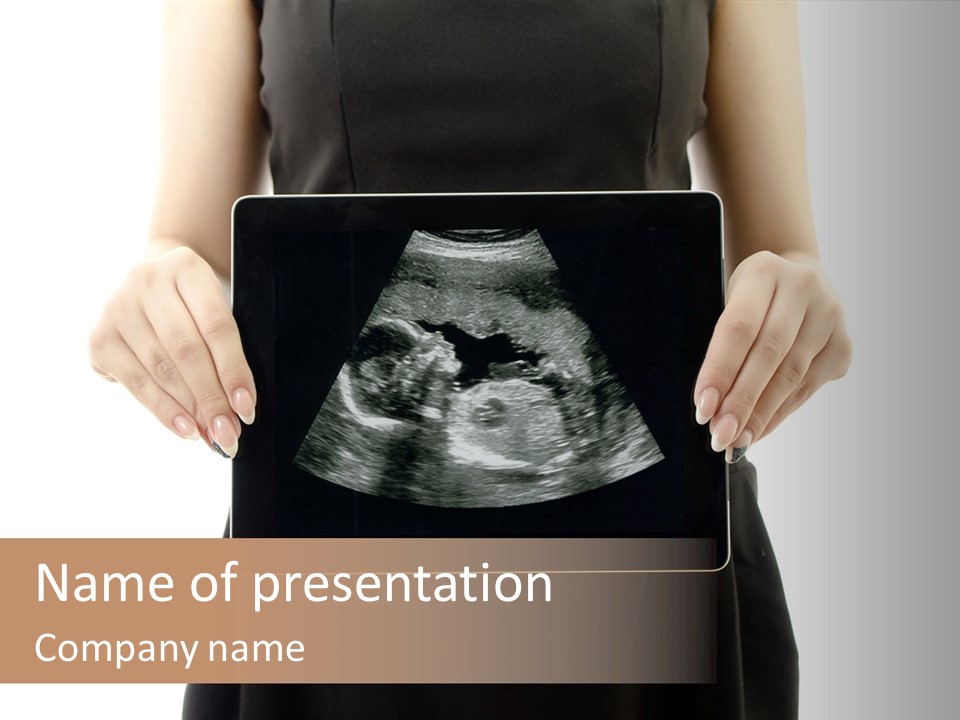 Tablet Medicine Girl PowerPoint Template