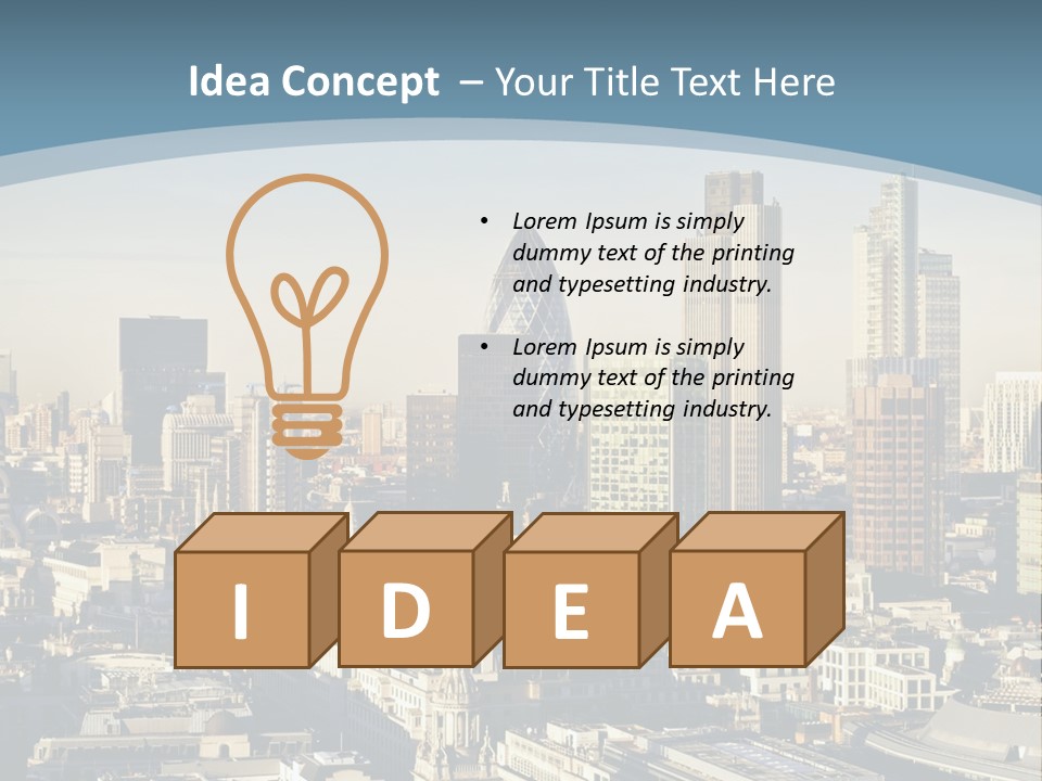 Capital Cities Finance Financial Institutions PowerPoint Template