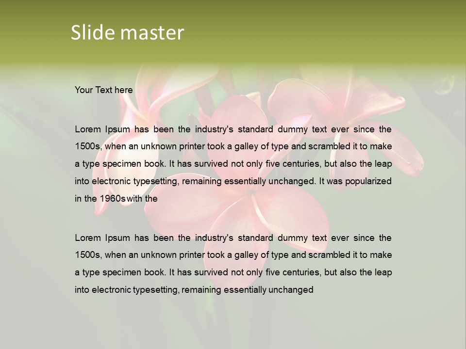 Plant Tropical Flower Selective Focus PowerPoint Template