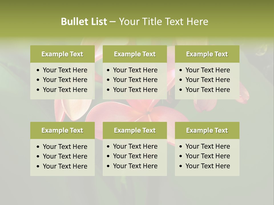 Plant Tropical Flower Selective Focus PowerPoint Template