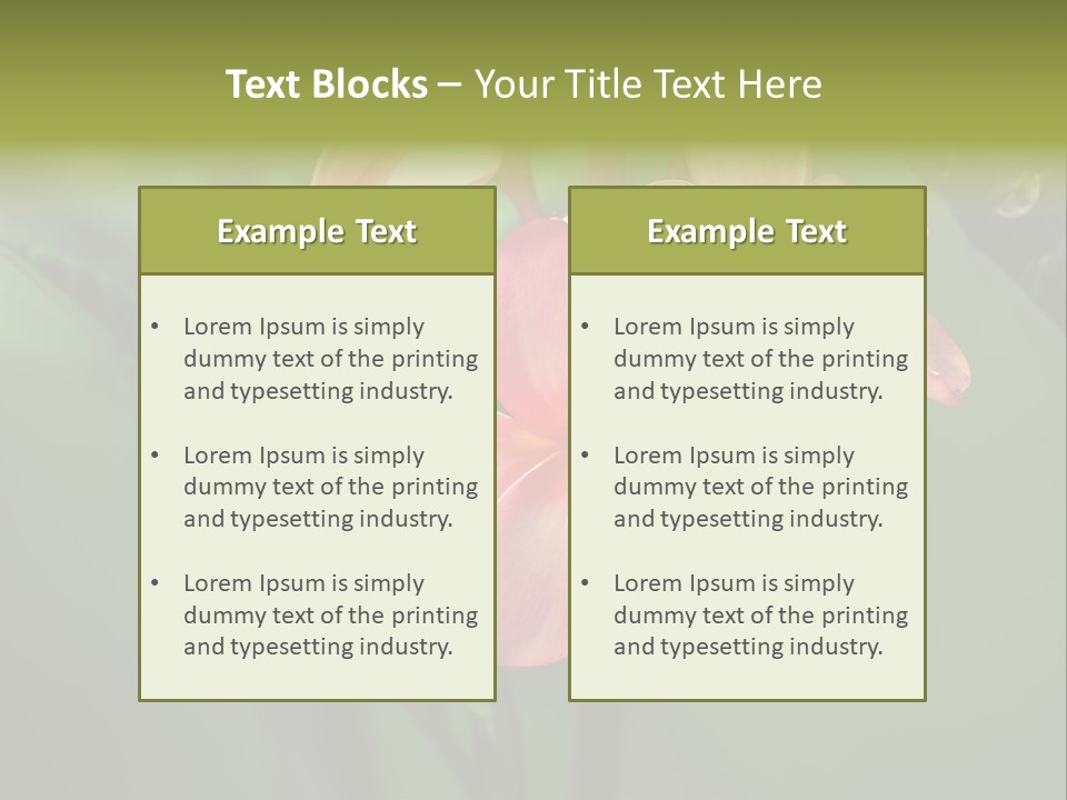 Plant Tropical Flower Selective Focus PowerPoint Template