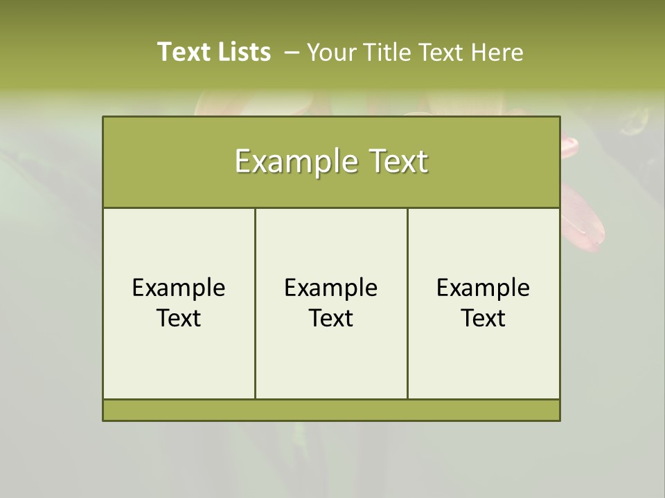 Plant Tropical Flower Selective Focus PowerPoint Template