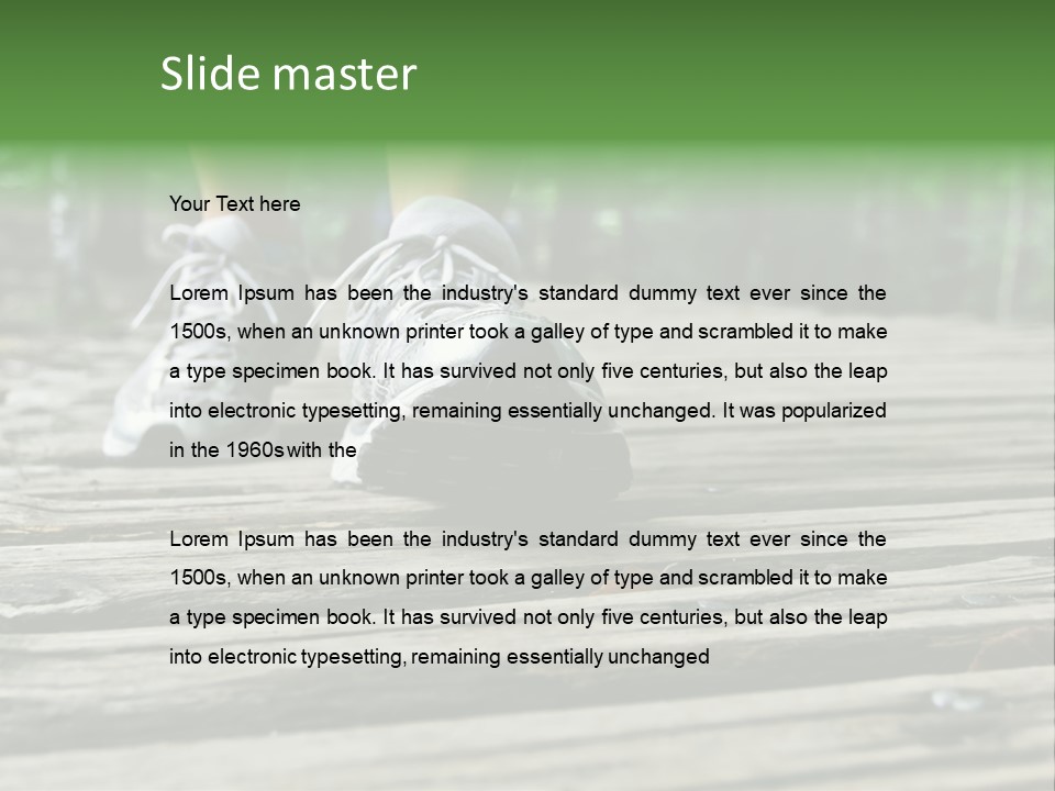 Activity Lake Sidewalk PowerPoint Template
