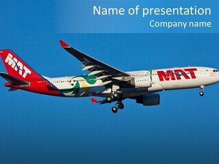 Aircraft Airbus Photography PowerPoint Template