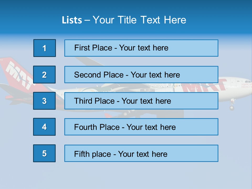 Aircraft Airbus Photography PowerPoint Template
