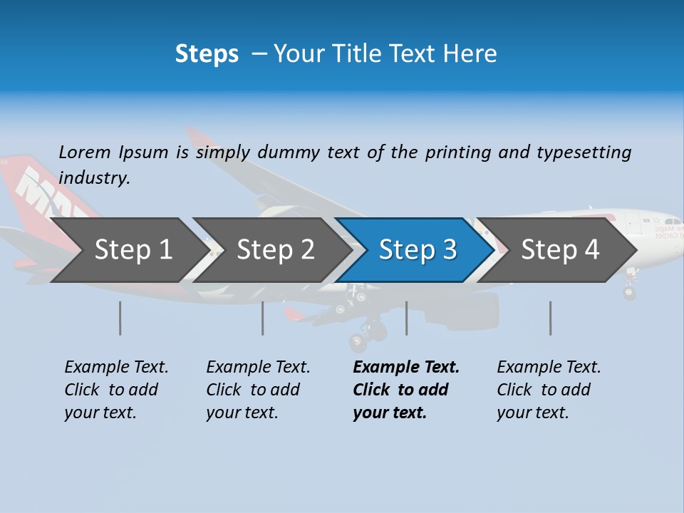 Aircraft Airbus Photography PowerPoint Template