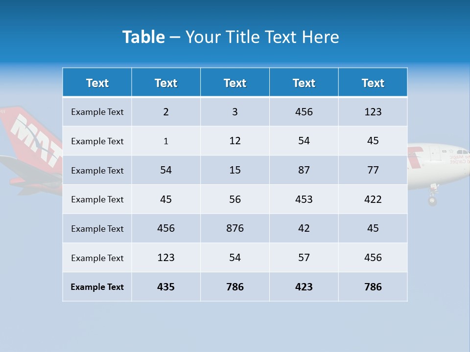 Aircraft Airbus Photography PowerPoint Template