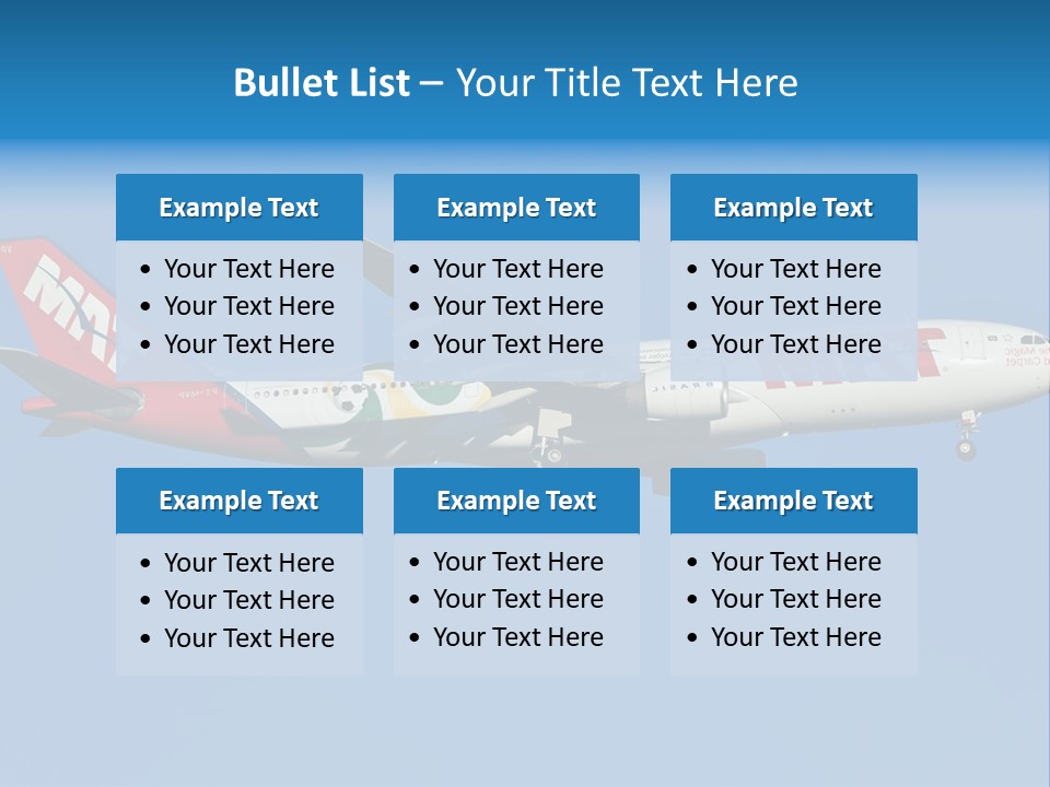 Aircraft Airbus Photography PowerPoint Template