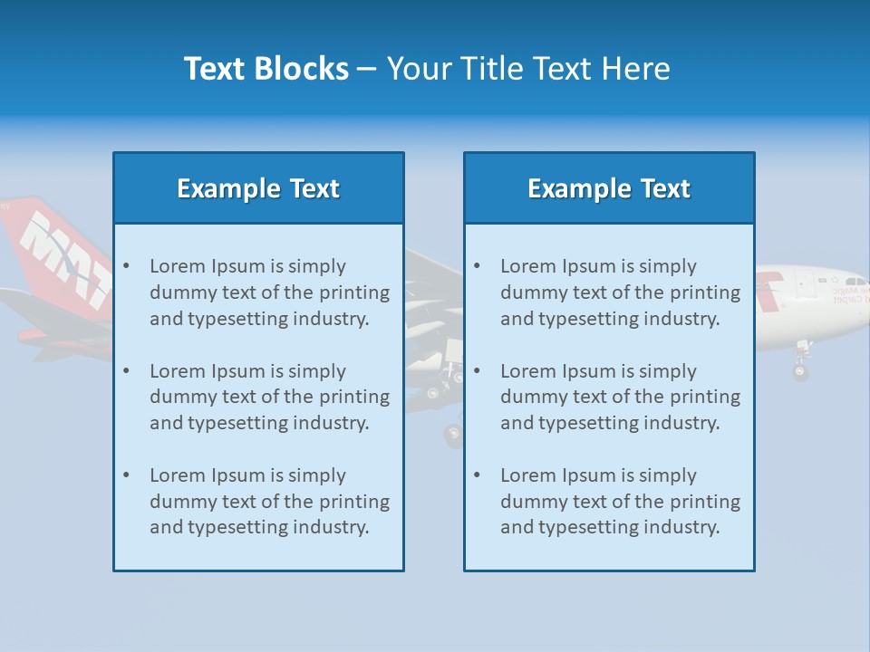 Aircraft Airbus Photography PowerPoint Template