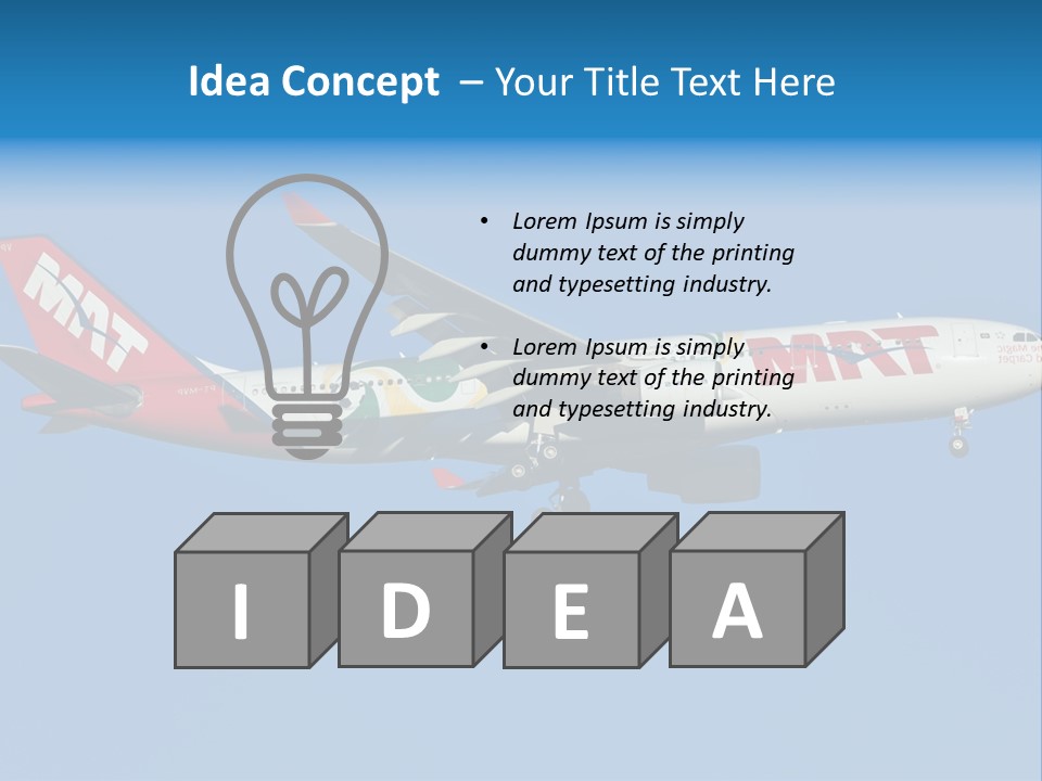 Aircraft Airbus Photography PowerPoint Template