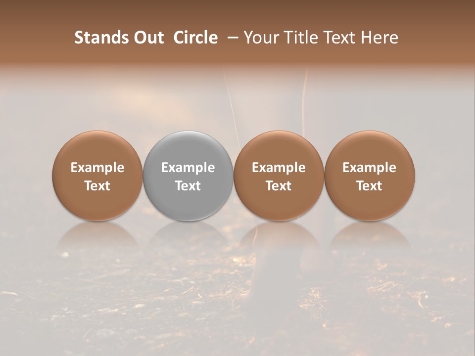 Girl Fit Solitude PowerPoint Template