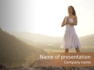 Pose Relaxation Rock PowerPoint Template