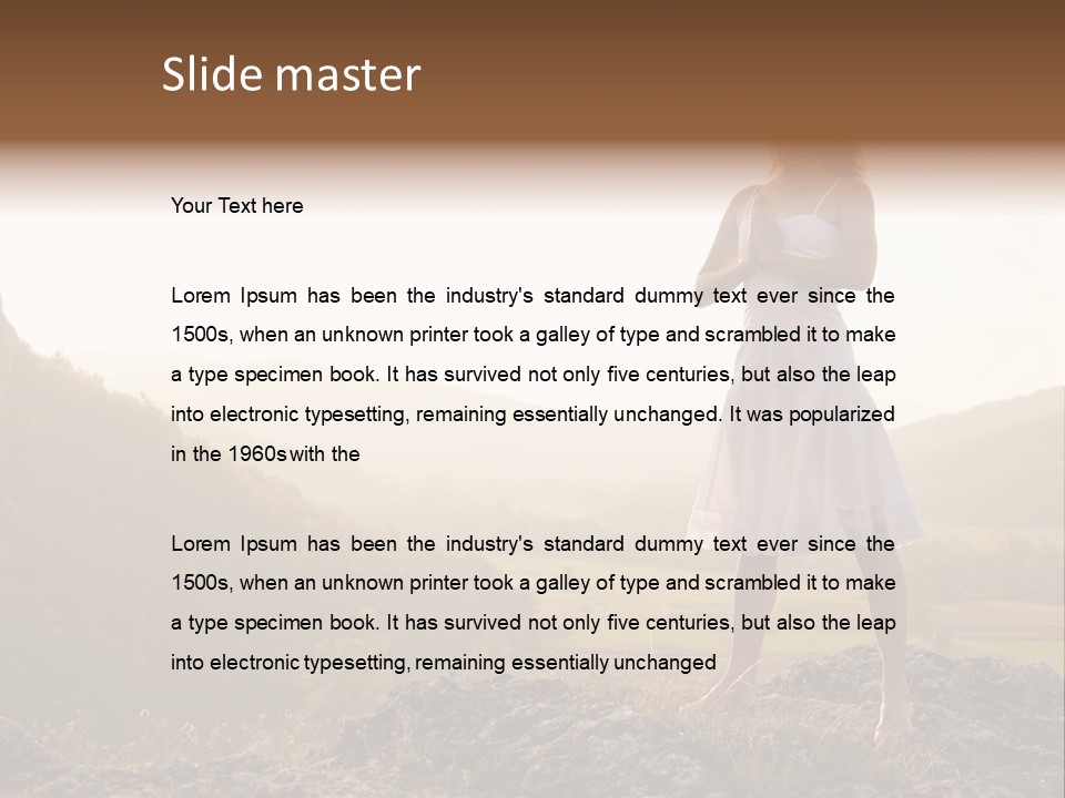 Pose Relaxation Rock PowerPoint Template