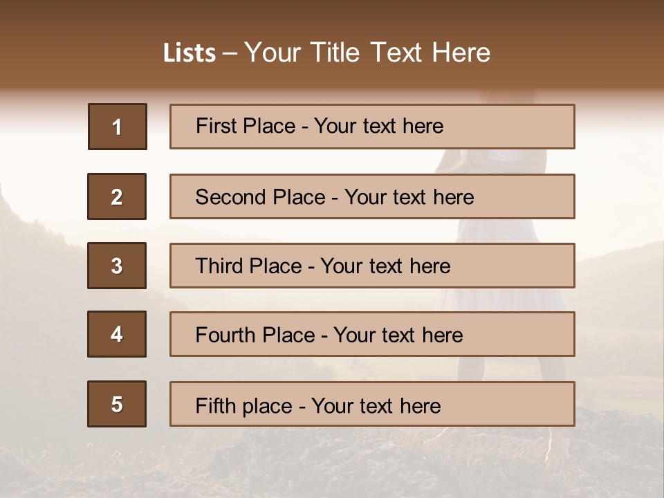 Pose Relaxation Rock PowerPoint Template