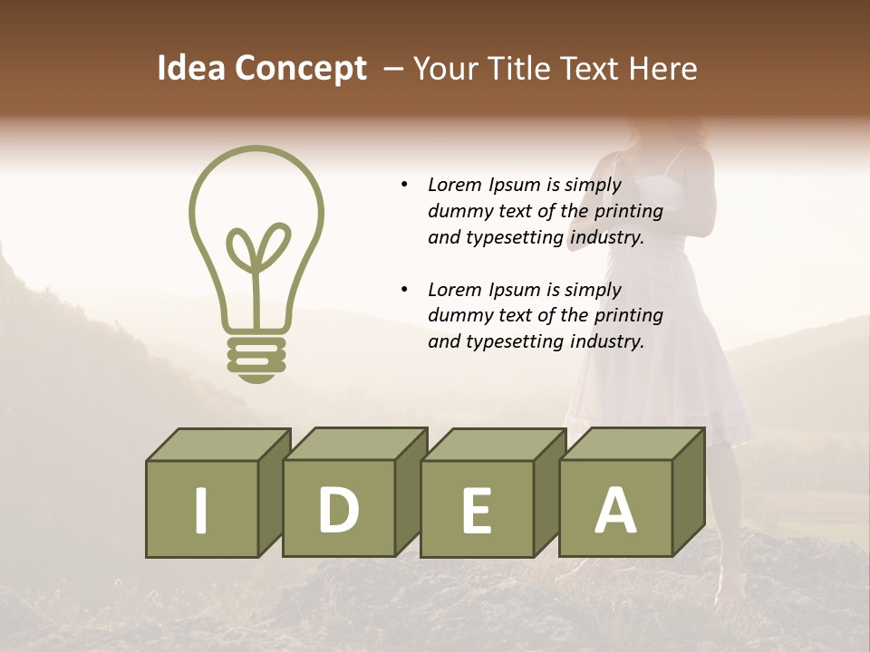 Pose Relaxation Rock PowerPoint Template