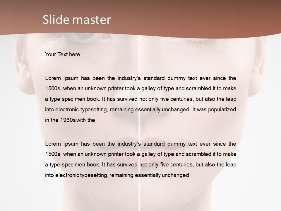 Female Retouch Pretty PowerPoint Template