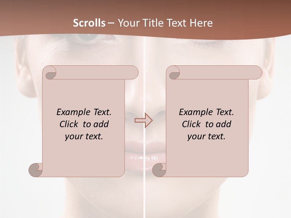 Female Retouch Pretty PowerPoint Template