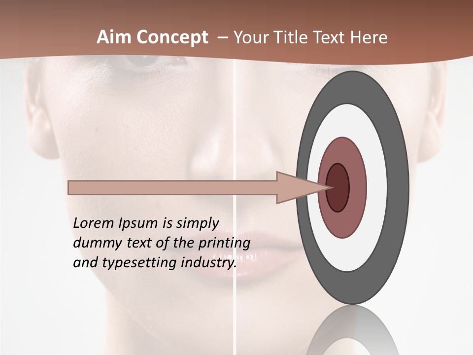 Female Retouch Pretty PowerPoint Template