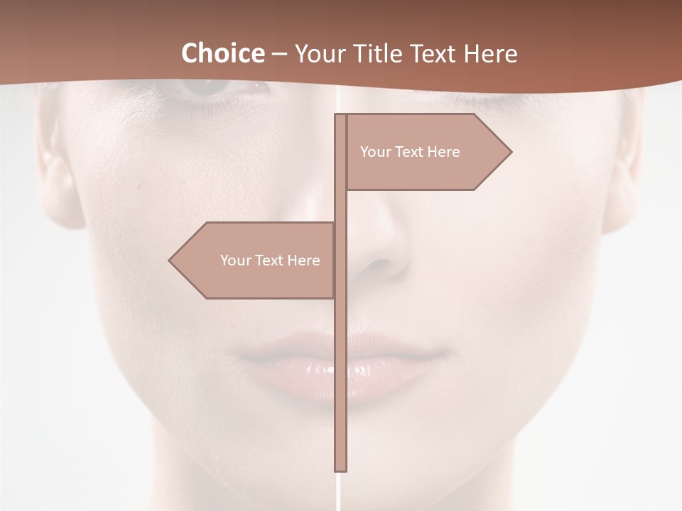 Female Retouch Pretty PowerPoint Template