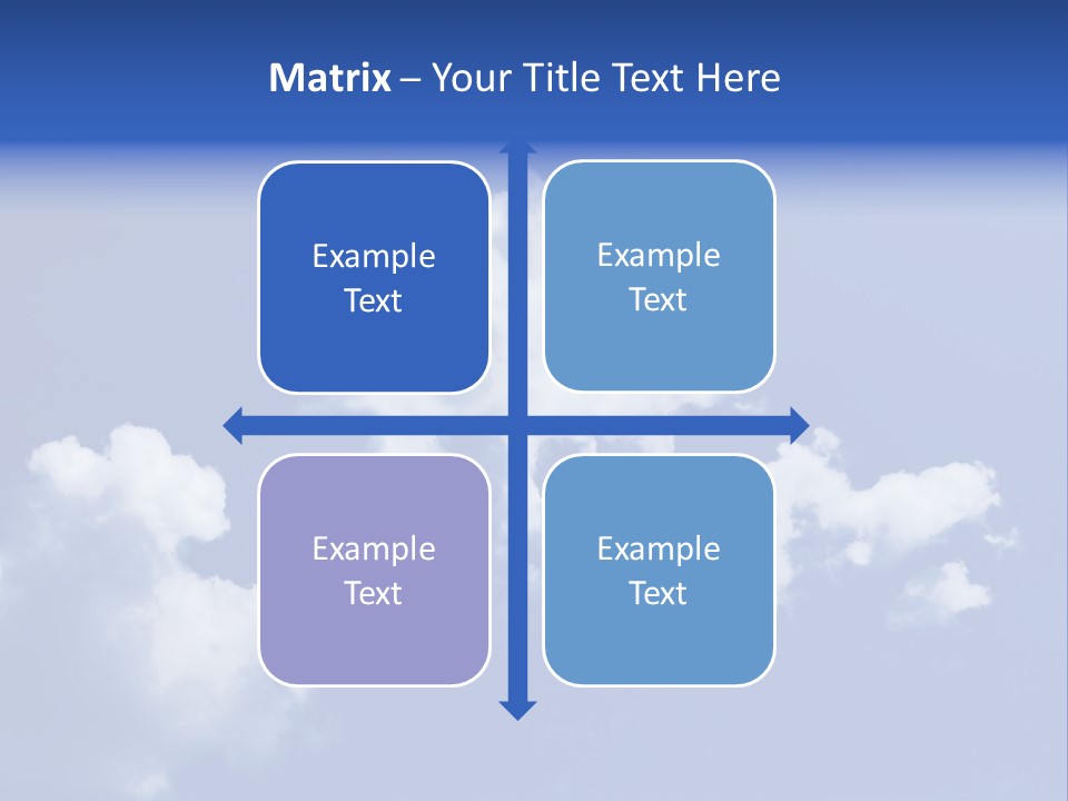 A Blue Sky With Clouds In The Shape Of A House PowerPoint Template