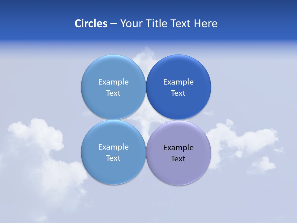 A Blue Sky With Clouds In The Shape Of A House PowerPoint Template