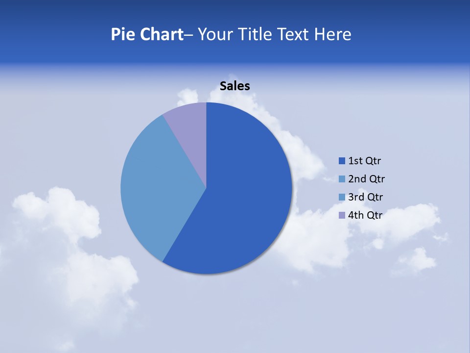 A Blue Sky With Clouds In The Shape Of A House PowerPoint Template