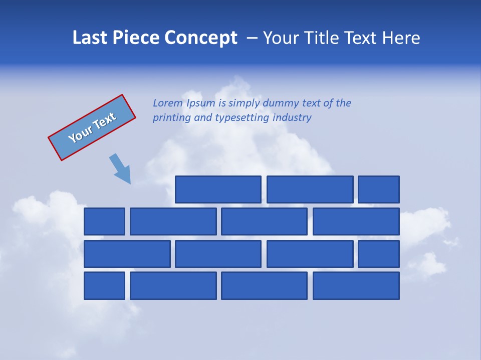 A Blue Sky With Clouds In The Shape Of A House PowerPoint Template