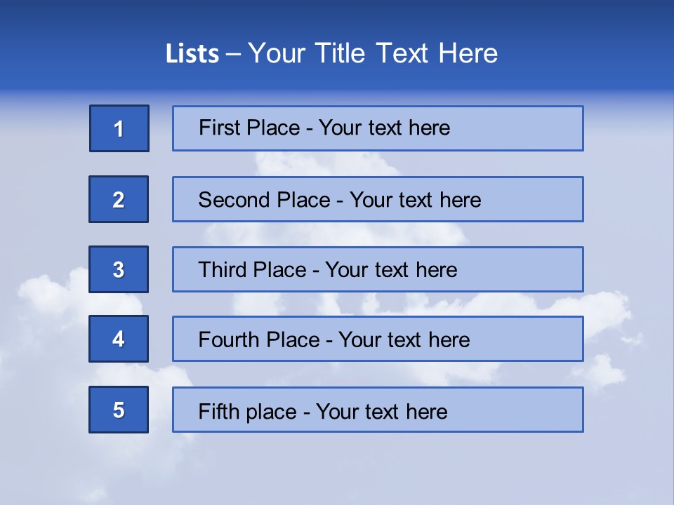 A Blue Sky With Clouds In The Shape Of A House PowerPoint Template