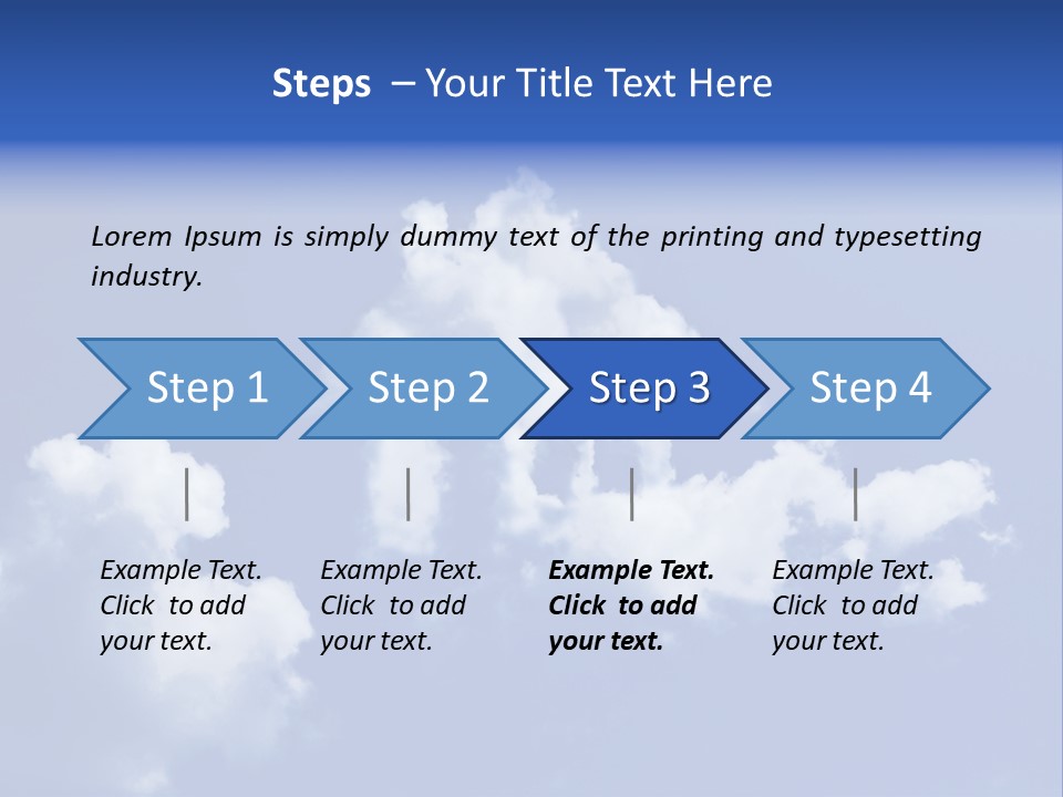 A Blue Sky With Clouds In The Shape Of A House PowerPoint Template