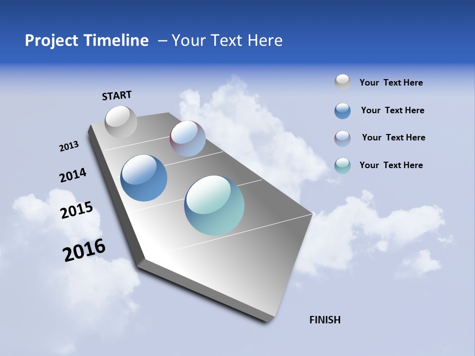 A Blue Sky With Clouds In The Shape Of A House PowerPoint Template