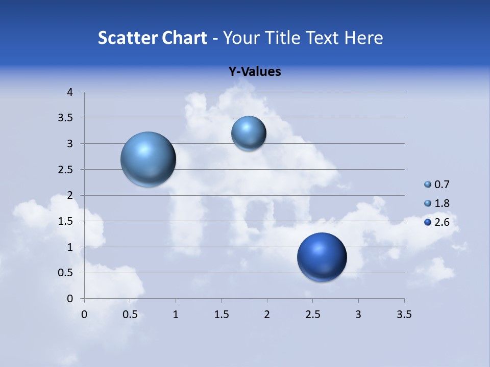 A Blue Sky With Clouds In The Shape Of A House PowerPoint Template