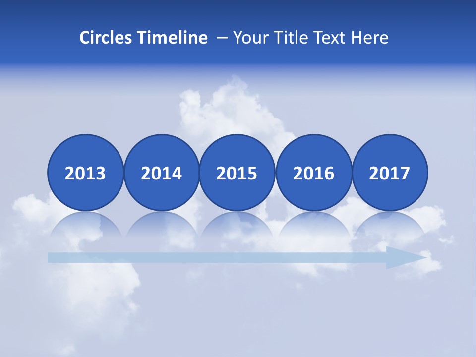 A Blue Sky With Clouds In The Shape Of A House PowerPoint Template