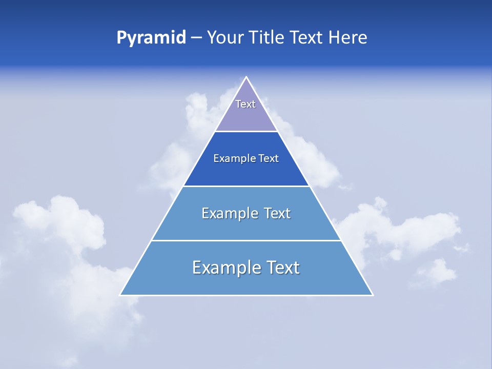 A Blue Sky With Clouds In The Shape Of A House PowerPoint Template