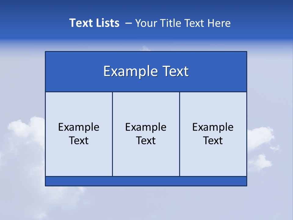 A Blue Sky With Clouds In The Shape Of A House PowerPoint Template