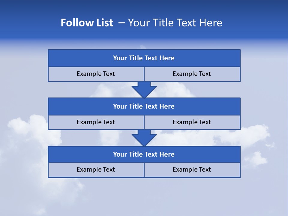 A Blue Sky With Clouds In The Shape Of A House PowerPoint Template